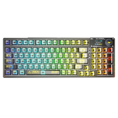Attēls no Aula F98 Pro  3in1 Wireless un Bluetooth mehāniskā tastatūra (99 taustiņi) ar Hot-Swappable funkciju Black