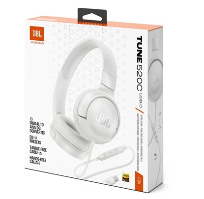 Attēls no Austiņas JBL Tune 520C White Type-C