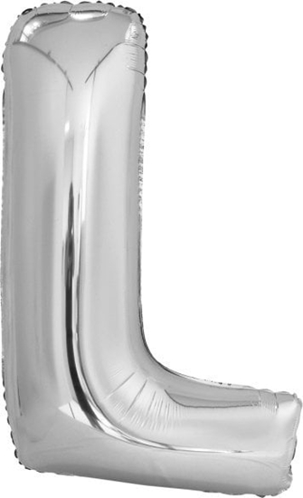 Изображение Balon foliowy litera L srebrna 56x86cm