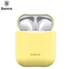 Изображение Baseus Apple Silica Series Ultra-thin Silicone Protector Case for Airpods 1 / 2 Yellow