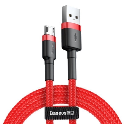 Attēls no Baseus Baseus Cafule Cable CAMKLF-B09 USB-A / micro USB 2.4A 1 m - red