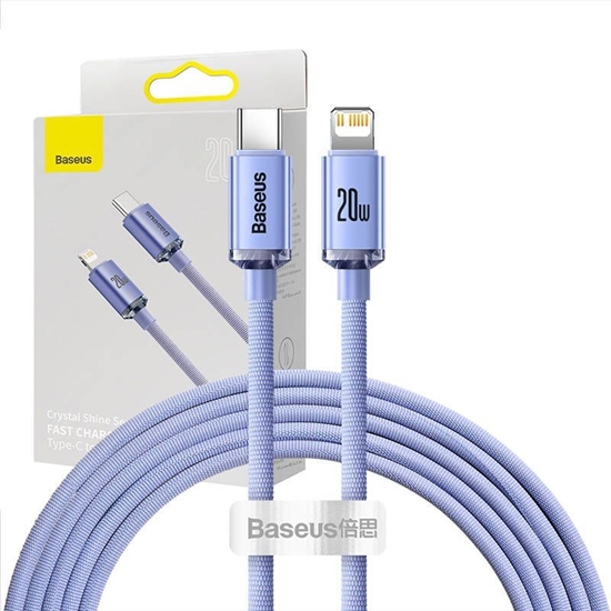 Picture of Baseus Baseus Crystal cable USB-C to Lightning, 20W, PD, 2m (violet)