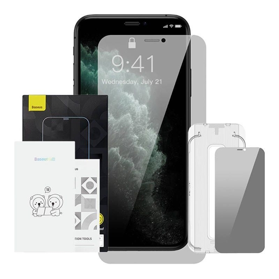 Изображение Baseus Crystal Privacy Protection Tempered Glass 0