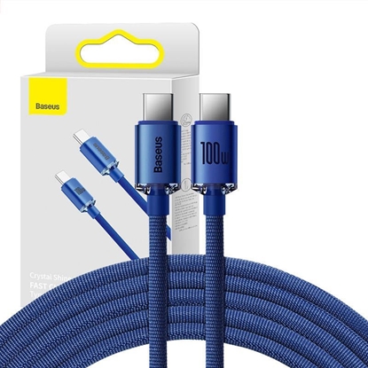 Изображение Baseus Baseus CAJY000703 USB-C - USB-C PD cable 100W 480Mb/s 2m - blue