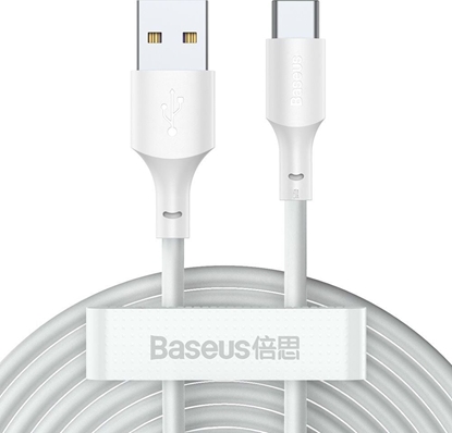 Изображение Baseus Baseus 2x USB cable - USB Type C fast charging Power Delivery Quick Charge 40 W 5 A 1.5 m white (TZCATZJ-02)