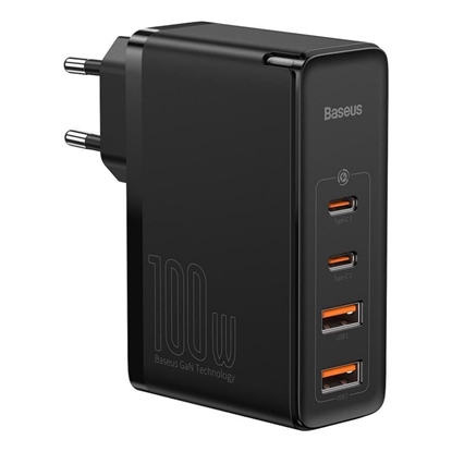 Picture of Baseus MOBILE CHARGER WALL 2C+2U 100W/BLACK CCGAN2P-L01