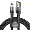 Picture of Baseus Lightning USB cable (reversible) Baseus Cafule 2.4A 1m (gray-black)