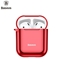 Picture of Baseus Metallic Shining Ultra-thin Silicone Protector Case with Hook for Airpods 1 / 2 Red
