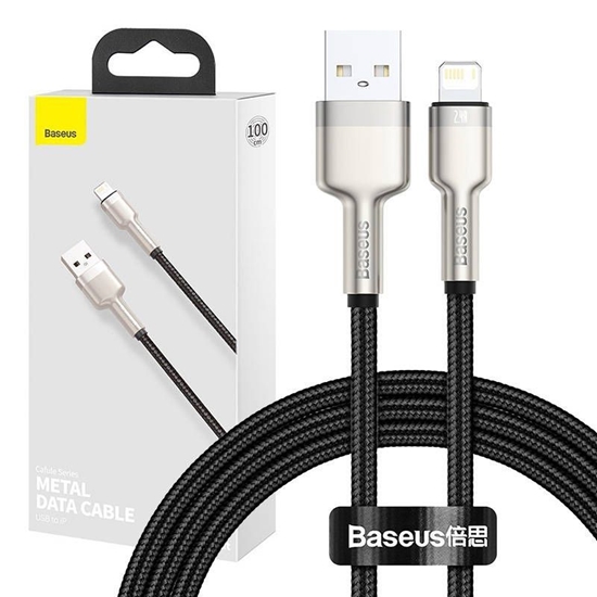 Изображение Kabel USB Baseus USB-A - Lightning 1 m Czarny (CALJK-A01)