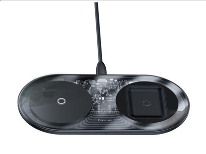 Attēls no Baseus WXJK-A01 Simple 2in1 Wireless Charger 18W