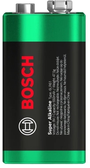 Picture of BATERIA BOSCH 1SZT 9V SUPER ALKALINE 6LR61SA1B/00