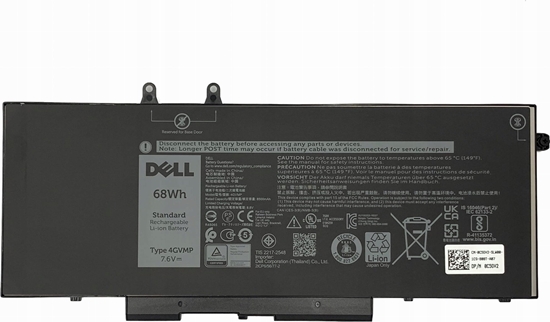Изображение Bateria Dell Battery, 68WHR, 4 Cell,