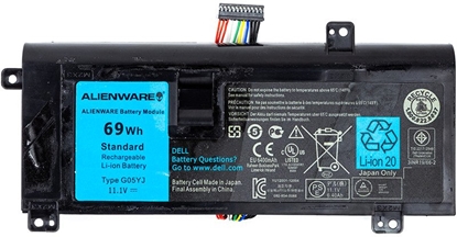 Attēls no Original 8X70T Battery for Dell Laptop 6216mAh