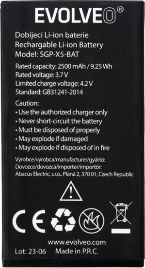 Picture of Bateria Evolveo EVOLVEO originální baterie 2500 mAh pro StrongPhone X5