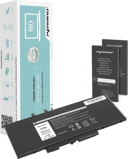 Изображение Bateria 4GVMP do Dell Latitude 5400 5500 - 8000 mAh (61 Wh)