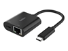 Picture of Belkin Connect USB-C Ethernet Adapter 100W PD black INC019btBK