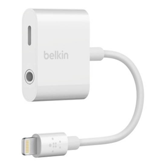 Изображение Belkin RockStar mobile phone cable White Lightning Lightning + 3.5mm