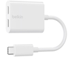 Изображение Belkin RockStar USB-C Audio- and Charge Adapter, white F7U081btWH