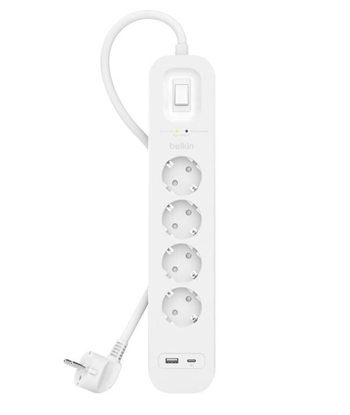 Picture of Belkin SRB001VF2M surge protector White 4 AC outlet(s) 2 m