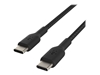 Picture of Belkin USB-C/USB-C Cable 1m coated, black CAB004bt1MBK