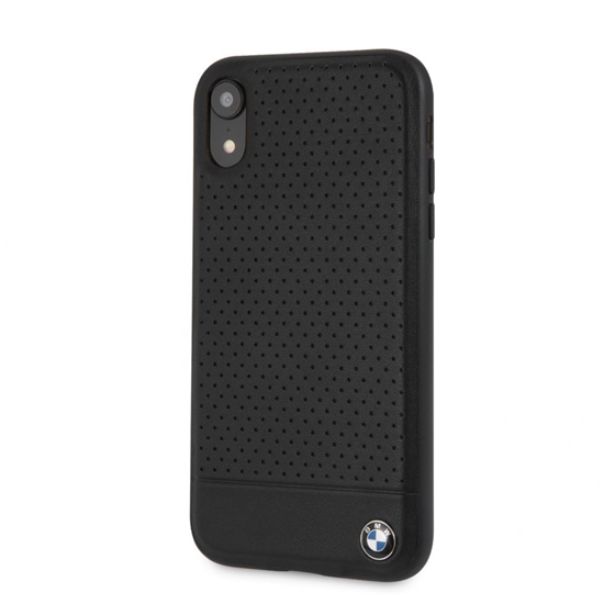 Picture of BMW Apple iPhone XR Perforated Leather Hardcase Black