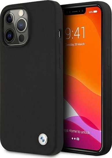 Picture of BMW Etui BMW BMHCP13XSILBK Apple iPhone 13 Pro Max czarny/black hardcase Silicone Signature