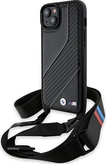 Picture of BMW Etui BMW BMHCP15M23PSCCK Apple iPhone 15 Plus / 14 Plus hardcase M Edition Carbon Stripe & Strap czarny/black
