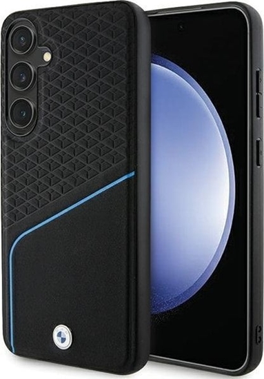 Изображение BMW Etui BMW BMHMS24S23RDCLK Samsung Galaxy S24 hardcase Signature Leather Textured & Line MagSafe czarny/black