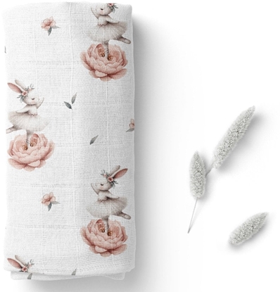 Picture of BOCIOLAND BL196-PIELUSZKA BAMBUSOWA       40X40 KRÓLICZKI