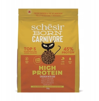 Attēls no Born Carnivore, karma sucha, dla kotw dorosych, kurczak z jajkiem, 255 g, worek