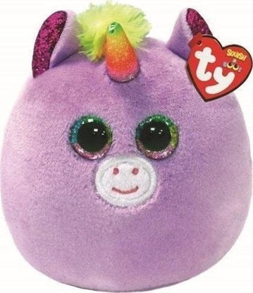 Изображение Breloczek TY INC. Brelok pluszak Ty Squishy Beanies Rosette purpurowy jednoroec 8,5cm Clip 39569