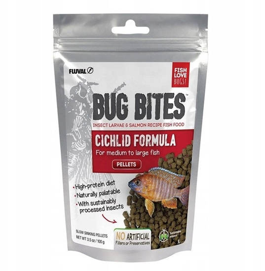 Picture of Bug Bites Cichlids Formula, pokarm dla pielgnic, M/L, granulat, 100g