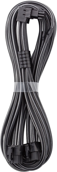 Изображение CableMod C-Series Pro Anschlusskabel - Variante A, 90, 16-Pin zu 2x 8-Pin PCIe, carbon