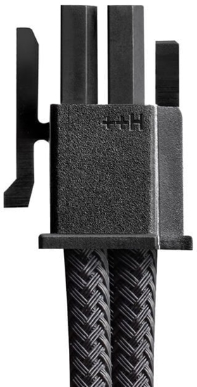 Изображение CableMod C-Series Pro ModMesh 12V-2x6-Kabel, 90° Anschluss, für Corsair Type 5 RMx Shift PSUs - carbon, 65cm