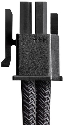 Изображение CableMod Universal Pro ModMesh 16-Pin zu 16-Pin-Kabel, 90 Anschluss, Sleeved, StealthSense - carbon, 60 cm, Var. A