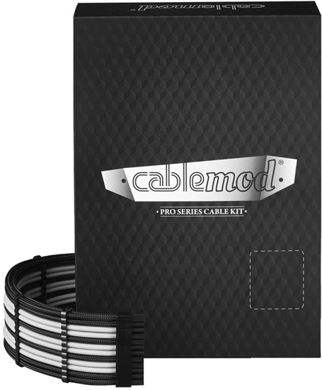 Picture of CableMod Zestaw kabli, Czarno-biay (CM-PCSR-FKIT-NKKW-R)