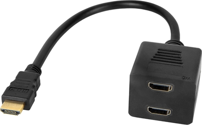 Picture of Cabletech Adapter wtyk HDMI - 2x gniazdo HDMI 20 cm