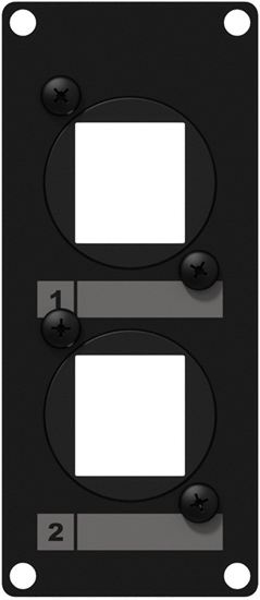 Picture of Caymon CAYMON CASY107/B Ramka montaowa CASY z 2 adapterami Keystone, 1-moduowa, wersja czarna