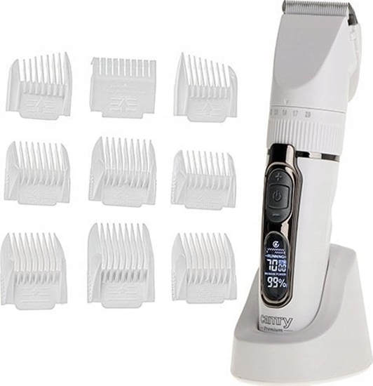 Picture of Camry | Hair Clipper with LCD Display | CR 2841 | Cordless | Number of length steps 6 | White/Brown