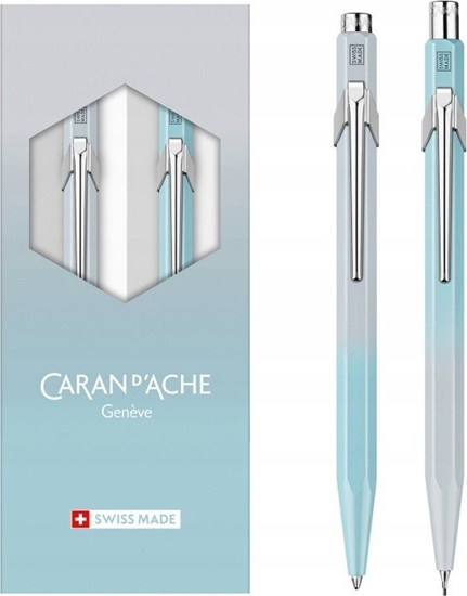 Picture of Caran d`Arche Zestaw dugopis 849 + oówek 844 Caran dAche Blue Lagoon, w etui, bkitno-szary