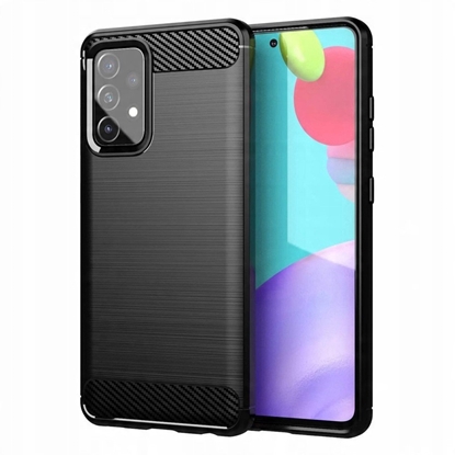 Attēls no Carbon Case elastyczne etui pokrowiec Samsung Galaxy A72 4G czarny