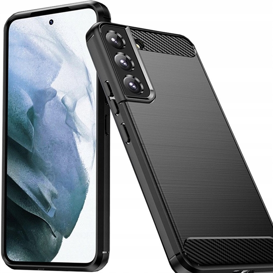 Picture of Carbon Case etui Samsung Galaxy S23+ elastyczny silikonowy karbonowy pokrowiec czarne