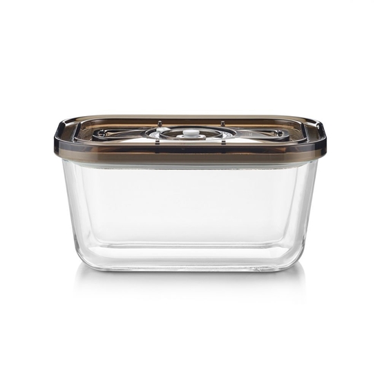 Picture of Caso Glass Vacuum Container with Plastic Lid | VacuBoxx Eco M | Transparent