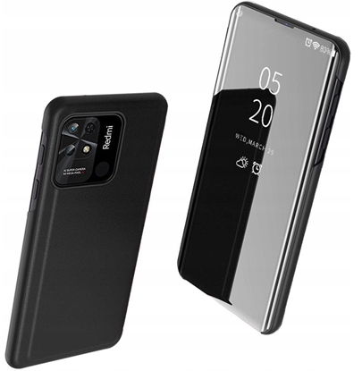 Attēls no Clear View Case etui Xiaomi Redmi 10C pokrowiec z klapk czarne