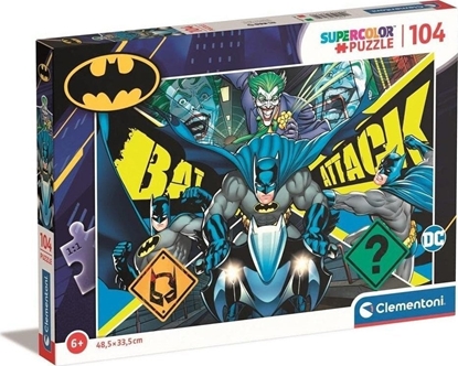 Изображение Clementoni CLE puzzle 104 SuperKolor Batman 27174