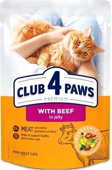 Picture of CLUB4 KOT sasz.85g WOOWINA w galaretce  /24