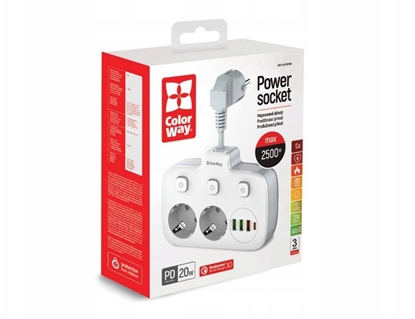 Picture of ColorWay Power Socket | CW-CHE24PDW