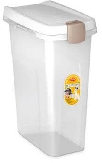 Изображение Container for storing pet food 10kg 25L 39x24x51cm transparent/white 8003507984509
