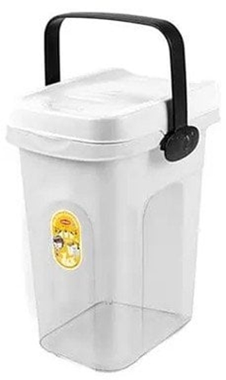 Изображение Container for storing pet food 2 5kg 7L 23x19x31cm transparent/white 8003507985506