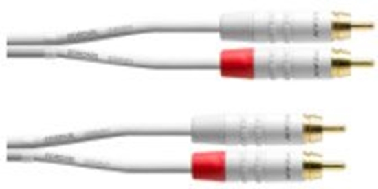 Picture of Cordial 2 x RCA male - 2 x RCA male cable, 0.9 m, white
